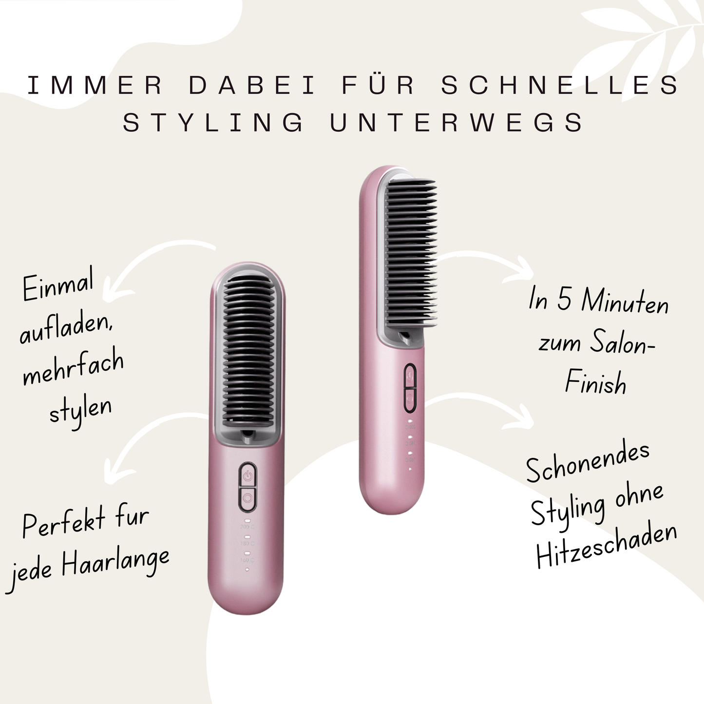 Haarglätter TO GO  für Perfektes Haar, jederzeit